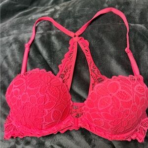 PINK Victoria's Secret Lace Bra in Bright Pink